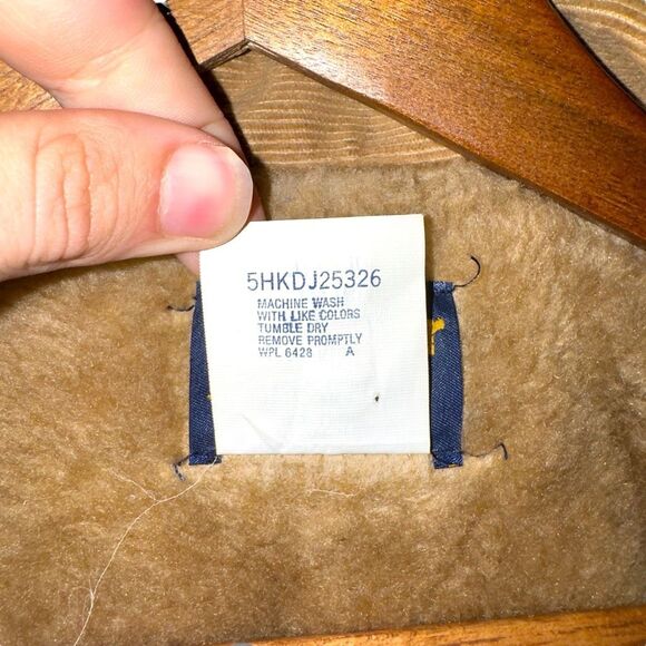 Vintage Wrangler Made in USA Sherpa Denim Jean Jacket Men’s Size M - Picture 3 of 10